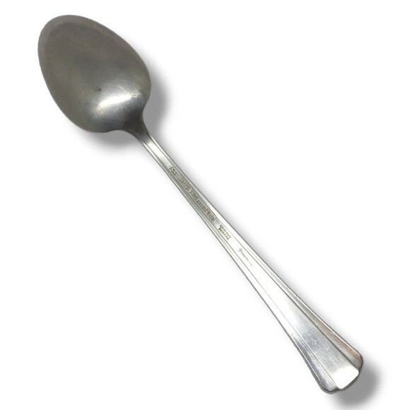 International Silver-Rogers DeLuxe Plate Gracious Tablespoon Serving Spoon-Vtg - Picture 2 of 5